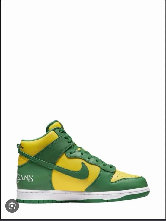 Nike Other - Nike x Supreme SB Dunk “by any means” High-Top Sneakers in Green & Yellow